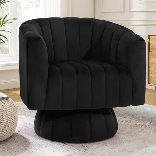 Kromax Tufted Velvet Swivel Chair