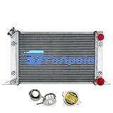 YoApoio 3 Row Aluminum Radiator for VW Scirocco Pro Stock Style For Drag Racing Use, Full Performance Aluminium Radiators, Automotive Replacement Radiator