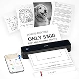 iDPRT Portable Printer Wireless for Travel, Inkless Bluetooth Thermal Printers for Home,Office,Vehicles203DPI,Supports 8.5' x 11' US Letter&A4 A5 Size,Compatible with Android and iOS Phones&PC