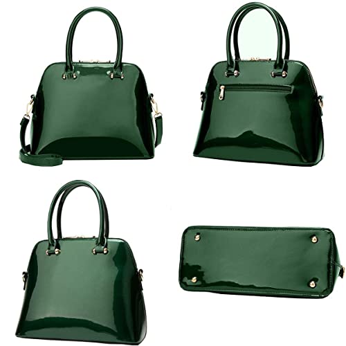 Bolso de hombro brillante de cuero patentado para mujer miniatura 4