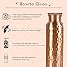 34Oz Pure Copper Water Bottle for Drinking – Ayurvedic Water Bottle, Leak Proof Lid – Handcrafted Bottle Water Vessel – 100 Copper Water Drinking