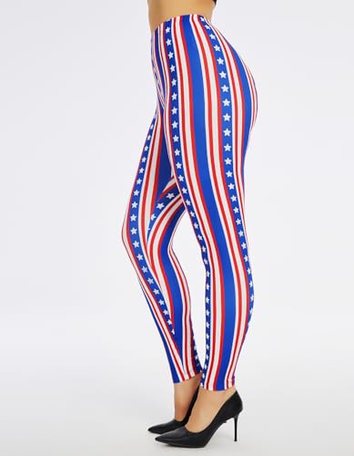Image of sissycos Women's 80s Leggings Neon Artistic Splash Printed Buttery Soft Stretchy Pants