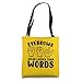 Eyebrows Speak Louder Words Fingerspelling ASL Sign Language Tote Bag
