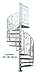 ESCALERA DE CARACOL EN ACIERO GALVANIZADO, MODELO ASGAARD (13 peldanos - 273...