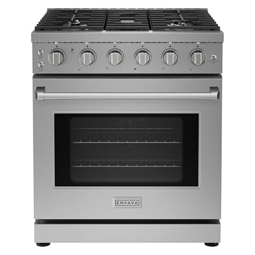 Empava ProStyle 30" Gas Range: True Convection, 18K BTU Power Burner & 4.55 Cu. Ft.Oven, Freestanding/Slide-in Stainless Steel Stove, CSA Certified