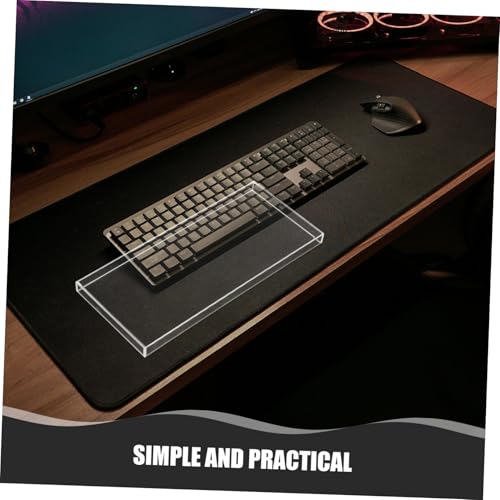 Cubierta transparente de acrílico para teclado portátil y protector antipolvo de sobremesa 5