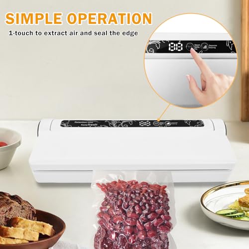 Food Vacuum Sealer Machine – Home Use Preservation Sealer, One-Touch Operation, Dry & Wet Modes, Extends Food Freshness
