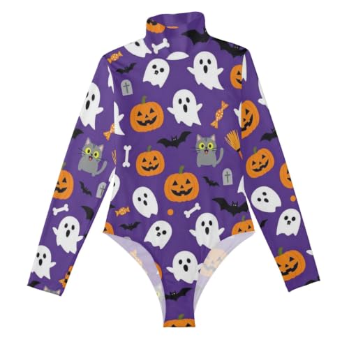 Camisetas de manga larga GuoChe de calabazas de Halloween y gato negro