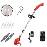 [Bebemax]草刈り機 充電式【2025年強化版】草刈機 電動 コードレス 1.2kg 軽量 3000mAhバッテリー2個 3種類の刃＆替刃 多機能刈払機 低騒音 安全設計 補助ハンドル 枝切り芝生 畑 雑草 植木 菜園 充電式刈払機 農業 家庭用芝刈り機 園芸用機器