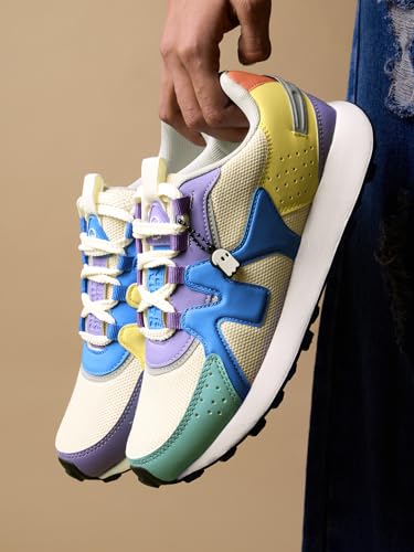 Image of The Souled Store Gelato: Women and Girls Low Top Sneakers | Trainer with Smooth Suede, Breathable Mesh & Cushioned EVA Sole