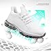 Men's Air Cushion Running Shoes Breathable Tennis Fashion Sneakers Non Slip Workout Casual Sport Gym Training Soft Sole Walking Shoes White