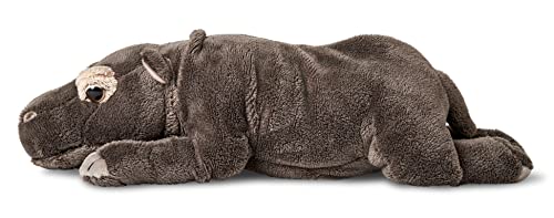Uni-Toys - Nilpferd, liegend - 30 cm (Länge) - Plüsch-Hippo, Flusspferd - Plüschtier, Kuscheltier