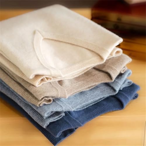 Men's Long Sleeve Wool Sweater Classic Solid Color V-Neck Warm Pullover Sweater4