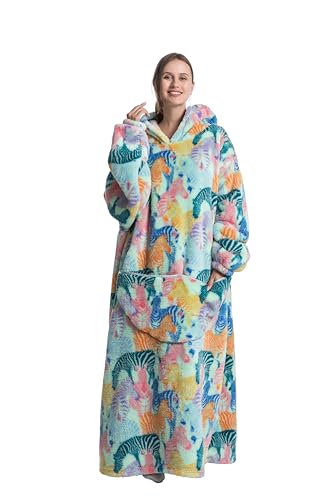 Blanket Hoodie, Long Hooded Blanket Sweatshirt as Birthday Gifts for Women Men, Long Wearable Blanket for Men Women
