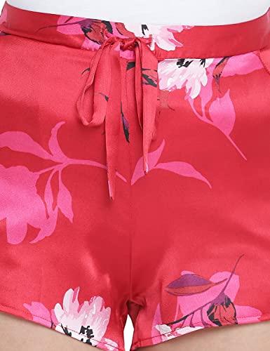 Image of oxolloxo Attractive red Floral Print Women Nightwear Shorts