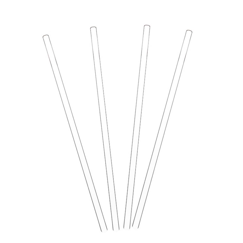 Asta di miscelazione trasparente 5 pezzi 10 Bacchette di agitazione in vetro borosilicato a testa rotonda, solide barre bastoncini da laboratorio trasparenti ispessite | 10x400mm