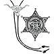 W WIDMANN MILANO Party Fashion 5018C - Schmuckset Cowboy, Fliege und Stern, Wilder Westen, Karneval, Mottoparty