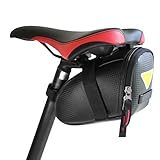 Bike Saddle Bag Bicycle Bag - Straps on Bike Bag under Seat Pouch Pack Bicycle Accessories Bag,Bicycle Tool Storage Bags for Cycling,Water Proof Bicycle Seat Bag Cycling Wedge Pack for Riding Bikes