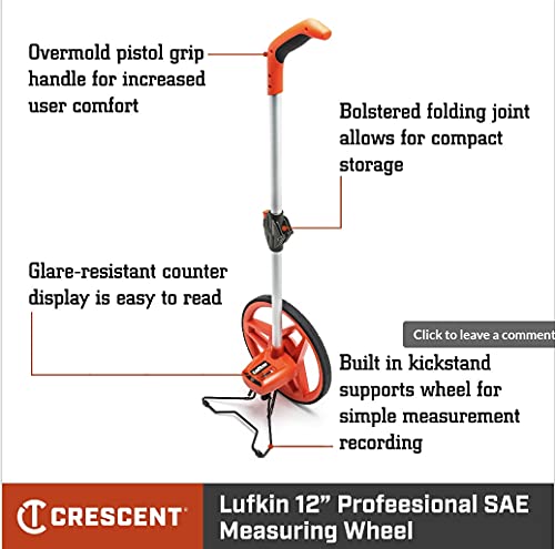 Crescent Lufkin PSMW48N 12 Inch Professional Sae Measuring Wheel thumb #1