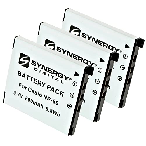 Synergy Digital Digital Camera Batteries, Compatible With Promaster Pro9968 Digital Camera Batteries (Li-Ion, 3.7V, 800 Mah), Set Of 3 #TOP25