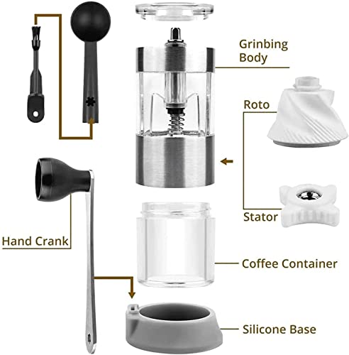 Tragbare Haushaltsmühle, Tragbare Kaffeemühlen, Manuelle Kaffeemühle, Praktische Mini-Keramik-Gratmühle Für Reisen Zu… – Bild 6