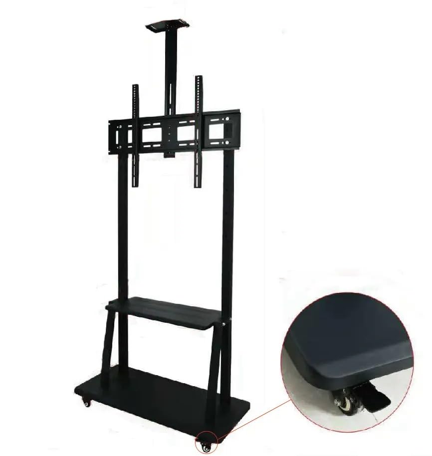 Image of AUDIOVAN TV Stand with Wheels for TV Display Rolling Metal TV Cart Trolley Mobile Movable TV Bracket (AVT-110PR)