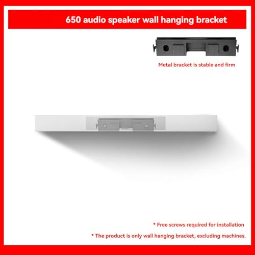 Center Channel Speaker Wall Mount Bracket, Metal Wall Hanging Bracket, Soundbar Wall Mount Bracket Replacement for Bose OmniJewel Lifestyle 650 Home Entertainment System (Black) 6