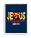 Superman Christian Superhero Nursery Decor Art Print in chalk lettering - Jesus Is My Superhero - Luke 19:10 - Multiple Sizes