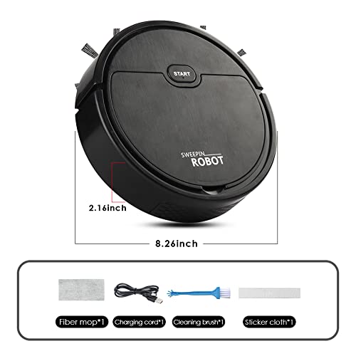 Xsmner Robot Vacuum Cleaner, Automatic Vacuum Cleaner Robot, Mini Robot Vacuum Good For Pet Hair, Hardwood Floors(Not For Carpet), Super-Thin, Robot Vacuum And Mop Combo Suitable For Small Houses #TOP6