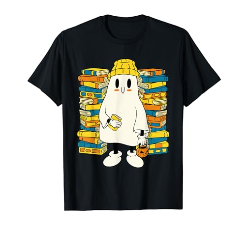 Lustige Buchliebhaber Halloween Geist Scary Reader Booooks! T-Shirt