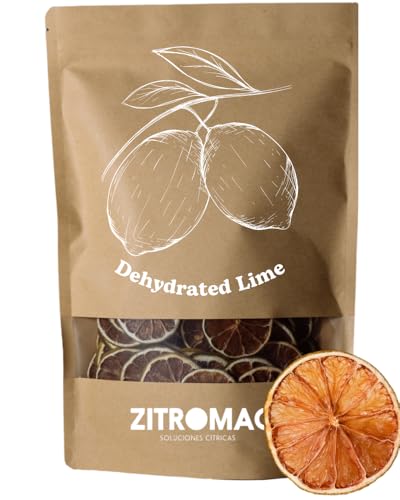 100gr Lima Deshidratada para Cóctel - Fruta Deshidratada sin Azúcar para Coctel, Decoración, Fotos, Repostería, Navidad, Bebidas, Té- Rodaja de Lima Seca 100% Natural sin Aditivos