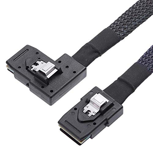 Cable Mini SAS 36pin SFF-8087 RAID 80cm Angulado 90°