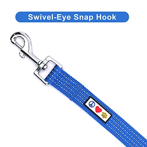 Pawtitas 6 Ft Pet Puppy Leash Reflective Dog Leash Comfortable Handle Highly Reflective Threads Heavy Duty Dog Training Leash Available As A 6 Ft Small Dog Blue Leash #TOP3