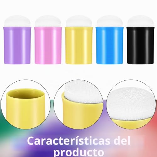 Miniatura 3 de 28 Piezas Aplicador De Esponja De Dedo Para Pintar, Daubers Para Hacer Tarjetas, Fabricación Bricolaje - Negro