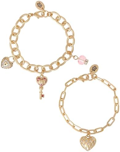 Amazon | Juicy Couture チャームブレスレット 女性用 2点セット 7.5