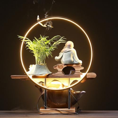 Fontaine à eau de bureau TUSUOD cadeau idéal décoration zen chinoise de table - 6