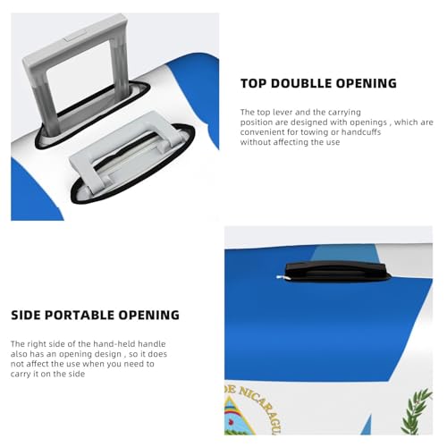 Travel Luggage Cover Half Nicaragua Half Guatemala Flag Fashion Washable Baggage Suitcase Protector Fit For Luggage Small4