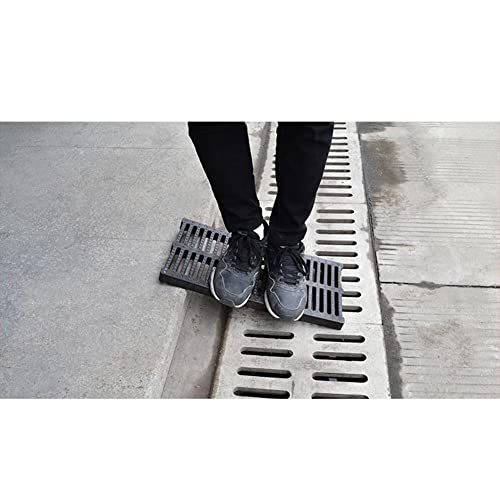 Grille de drainage pour allée de jardin et couvercle de caniveau pour les feuilles