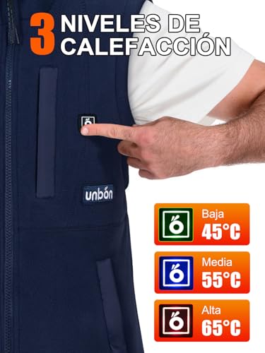Chaleco térmico eléctrico de forro polar con calefacción USB 3