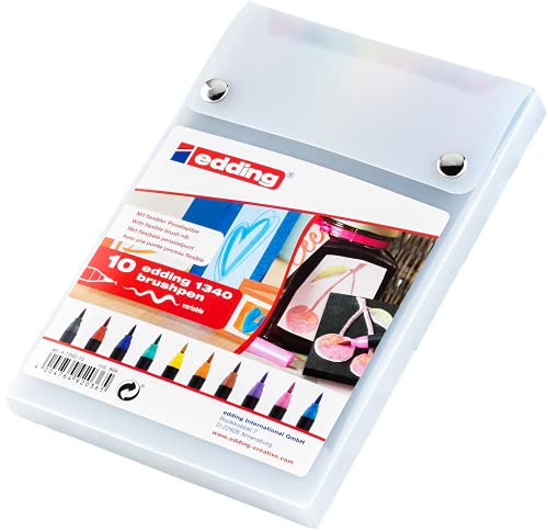 Edding 1340 Pinselstifte – 10er Set in bunten Farben