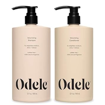 Odele Volumizing Sulfate-Free Shampoo & Conditioner Set, Adds Moisture, Shine, ness for Straight or Wavy Hair Types, 32 Fl Oz Each 2-Pack