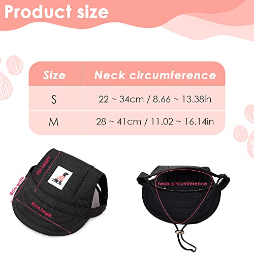 Dog Baseball Caps For Small Dogs 4 Pack Dog Hat With Ear Holes Bucket Hat Outdoor Pet Apparel & Accessories Plain Adjustable Drawstring Breathable Uv Protection All Season (Small) #TOP3