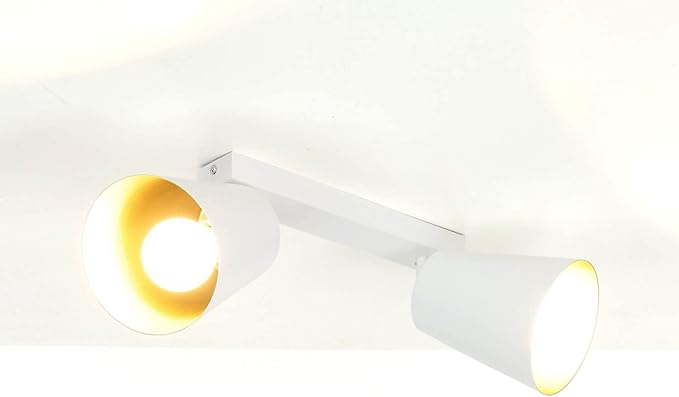 Licht-Erlebnisse Plafondspot spot 2-lamps metaal in wit goud draaibaar 2x E27 hal slaapkamer keuken binnen plafondlamp plafondlamp photo 2