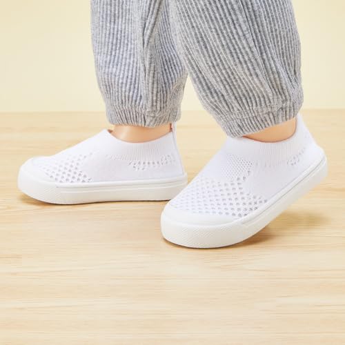 Bmcitybm M21SS012-WHITE-140 Baby Walking Shoes First Boy Girl Walker Infant Sock Tennis Mesh Sneakers Breathable 6 9 12 18 24 Months White Size 18-24 Months Toddler thumb #1