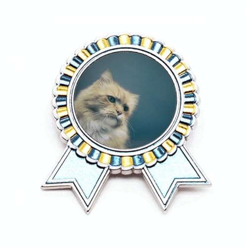 Broche chat bleu pour personnaliser votre veste en jean préférée