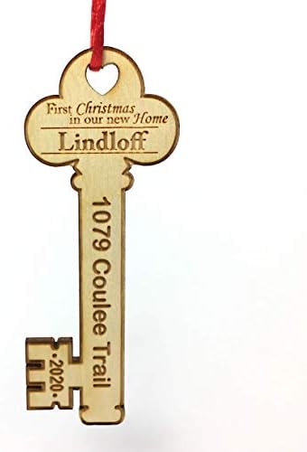 First Christmas in Our New Home Key w/address 2022 - Christmas Ornament