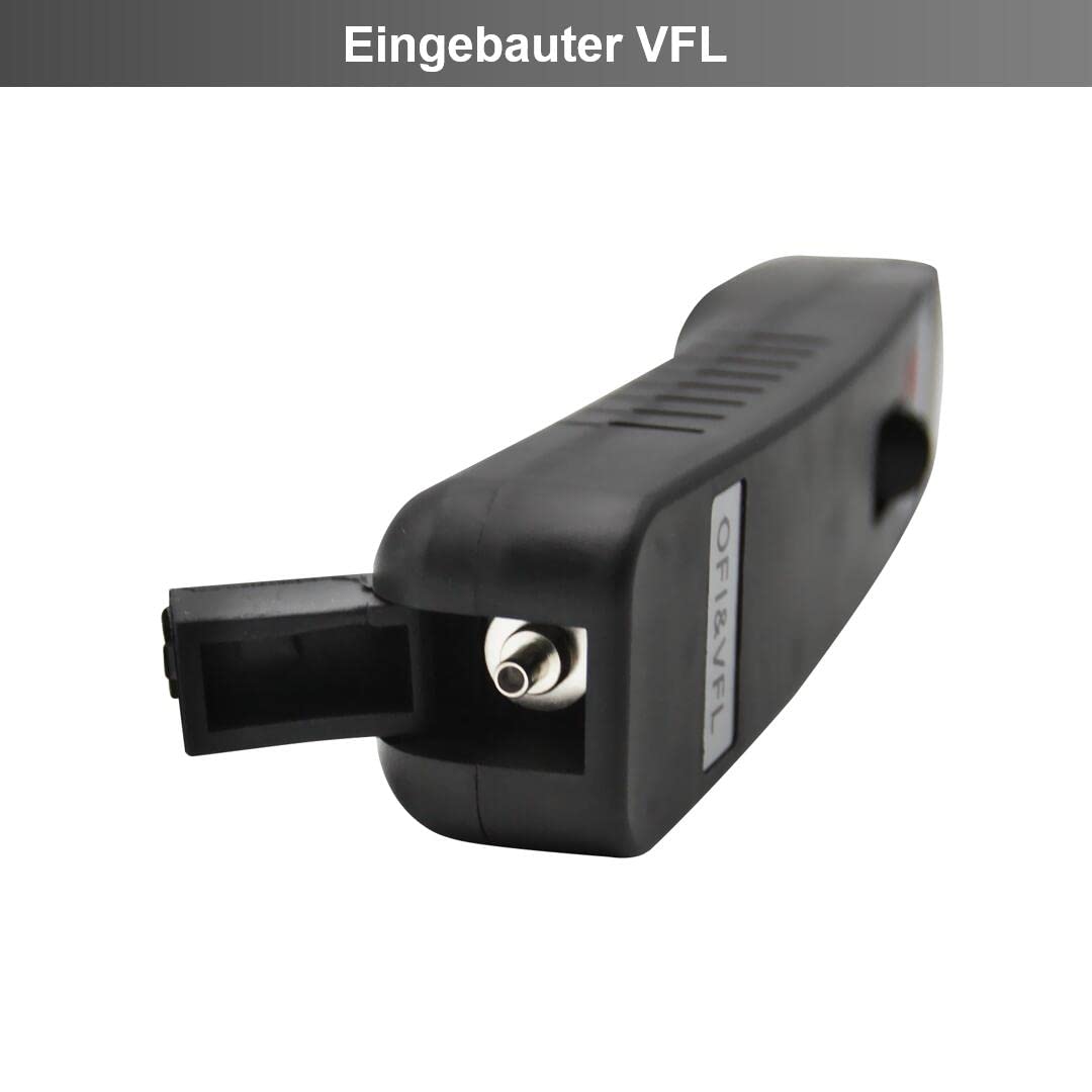 Optische Faser Identifier mit 10-15km Visuelle Fehlersuche für 0,25 mm 0,9 mm 3,0 mm Glasfaser, Live Fiber Optical Identifier optisches Kabeltester 800-1700nm Ein-Tasten-Bedienung (TMOFI-401)