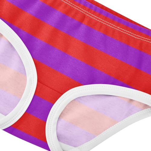 Red Purple Stripe Toddler Girls's Underwear 2T4