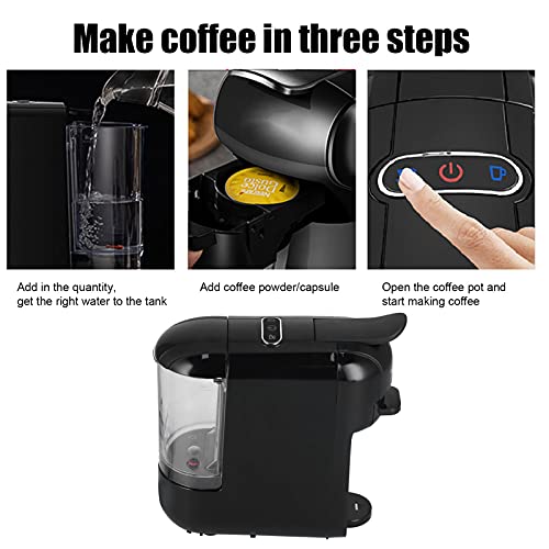 Kapsel-Kaffeemaschine, Tragbare Kaffeemaschine Einzelportions-Kapsel-Kaffeemaschine mit intelligentem Schutz, für Home… – Bild 8