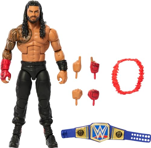 Mattel WWE Elite Collection Top Picks Action Figure & Accessories Set, Roman Reigns 6-inch Collectible with Articulation & Interchangeable Parts